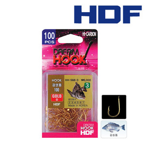 HDF 해동조구사 - 드림훅 감성돔 금색 (덕용) HH-568 - 유정낚시 